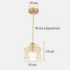 Luminária Pendente Minimalista Gaiola