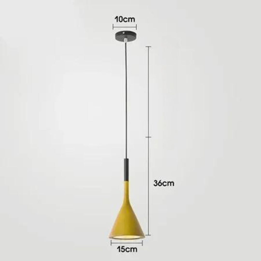 Luminária Pendente Cone Multicolor em Alumínio