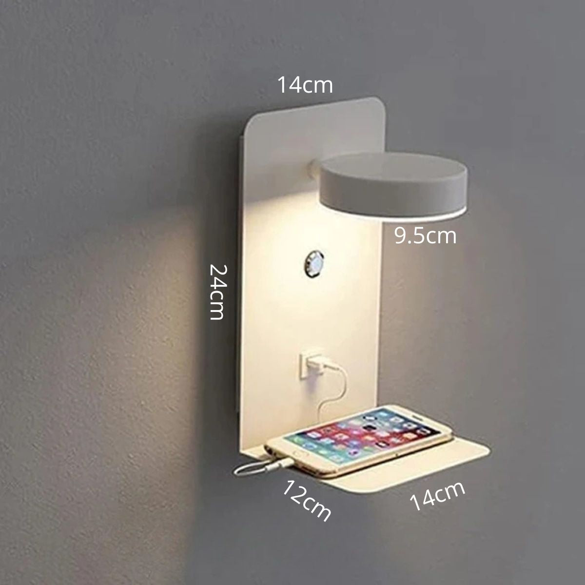 Arandela De Parede Com Saída Usb