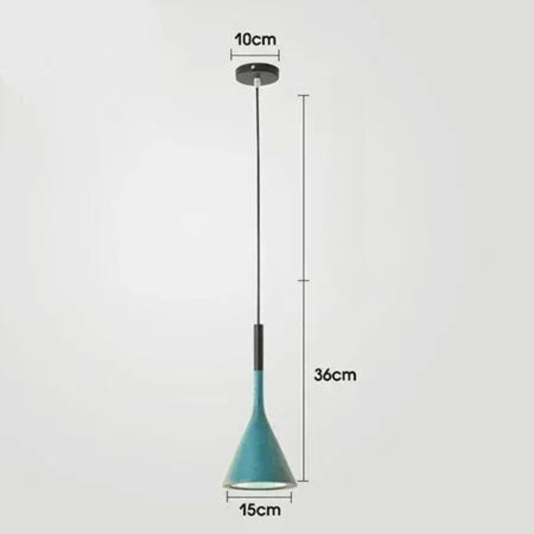 Luminária Pendente Cone Multicolor em Alumínio