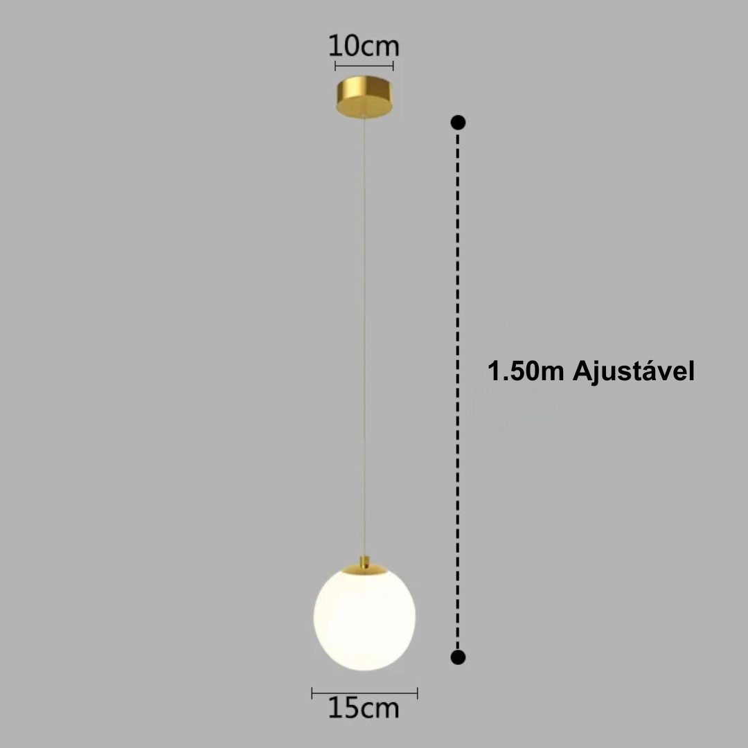 Luminária Pendente para Sala e Quarto Globo