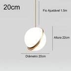 Luminária Pendente Bola Dourado