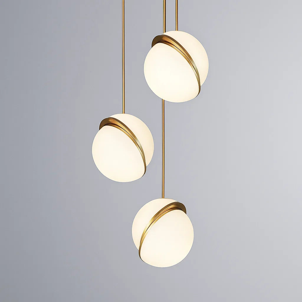 Luminária Pendente Bola Dourado
