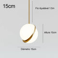 Luminária Pendente Bola Dourado