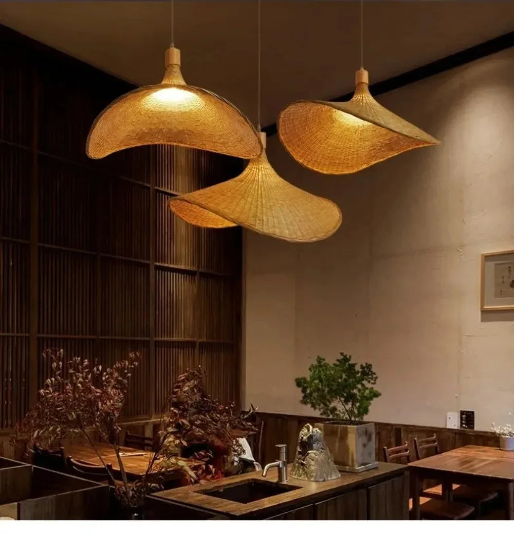 Luminária Pendente Em Rattan