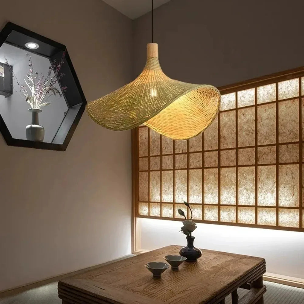 Luminária Pendente Em Rattan