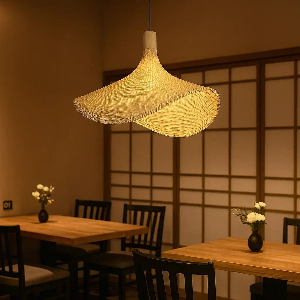 Luminária Pendente Em Rattan