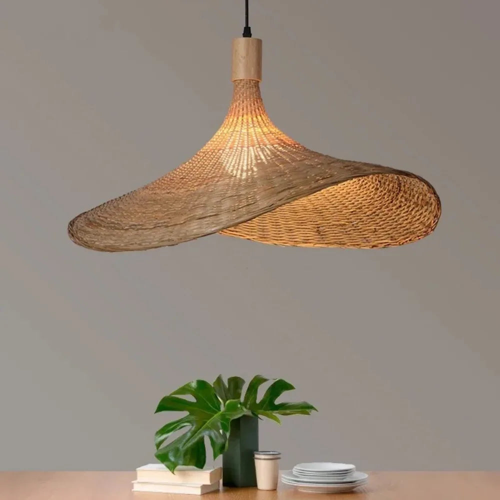 Luminária Pendente Em Rattan
