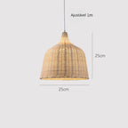 Luminária Pendente de Bambu Para Decoração