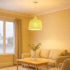 Luminária Pendente de Bambu Para Decoração