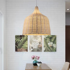 Luminária Pendente de Bambu Para Decoração