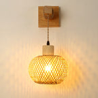 Luminária de Parede Japonesa em Bambu