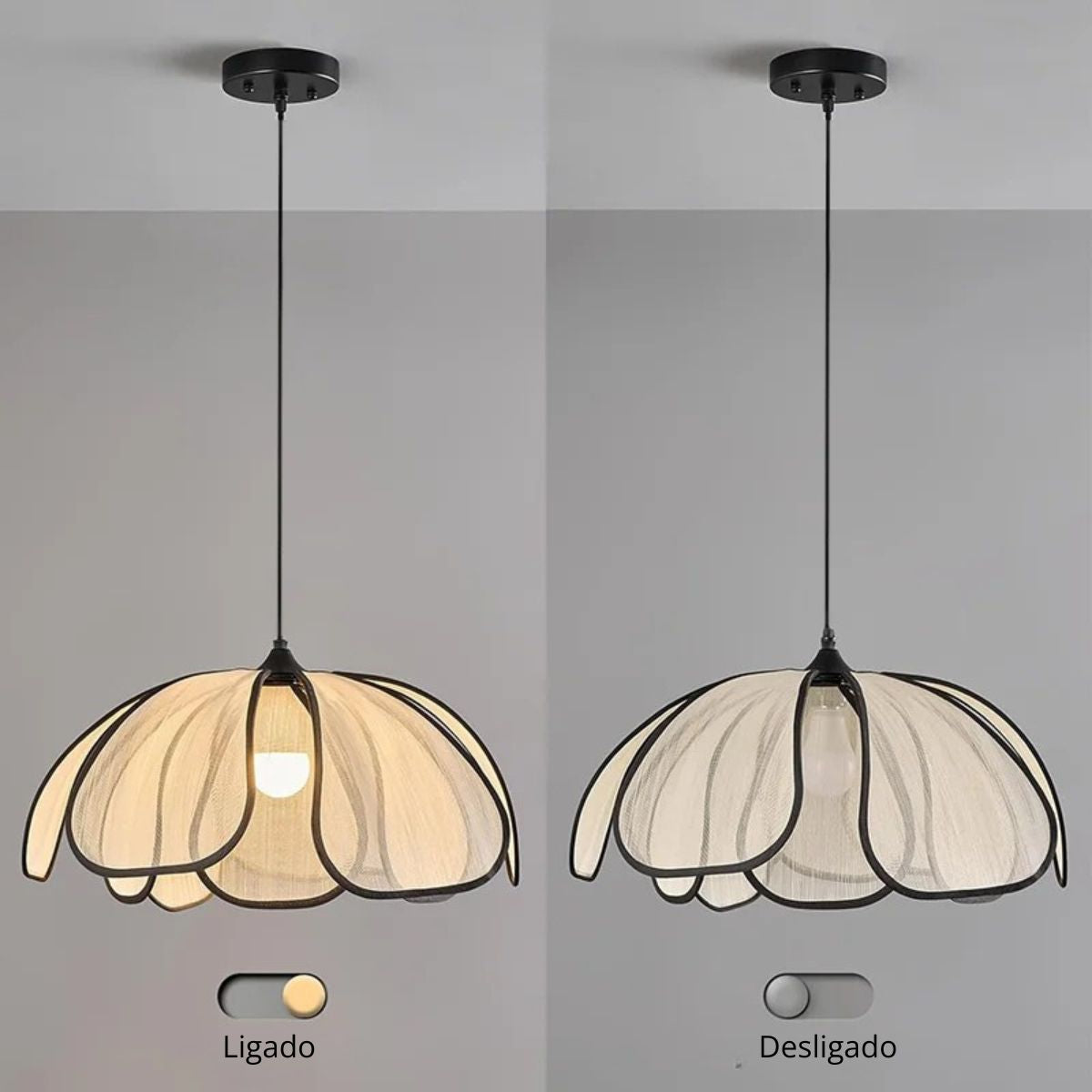 Lustre Boho LED Altura Ajustável