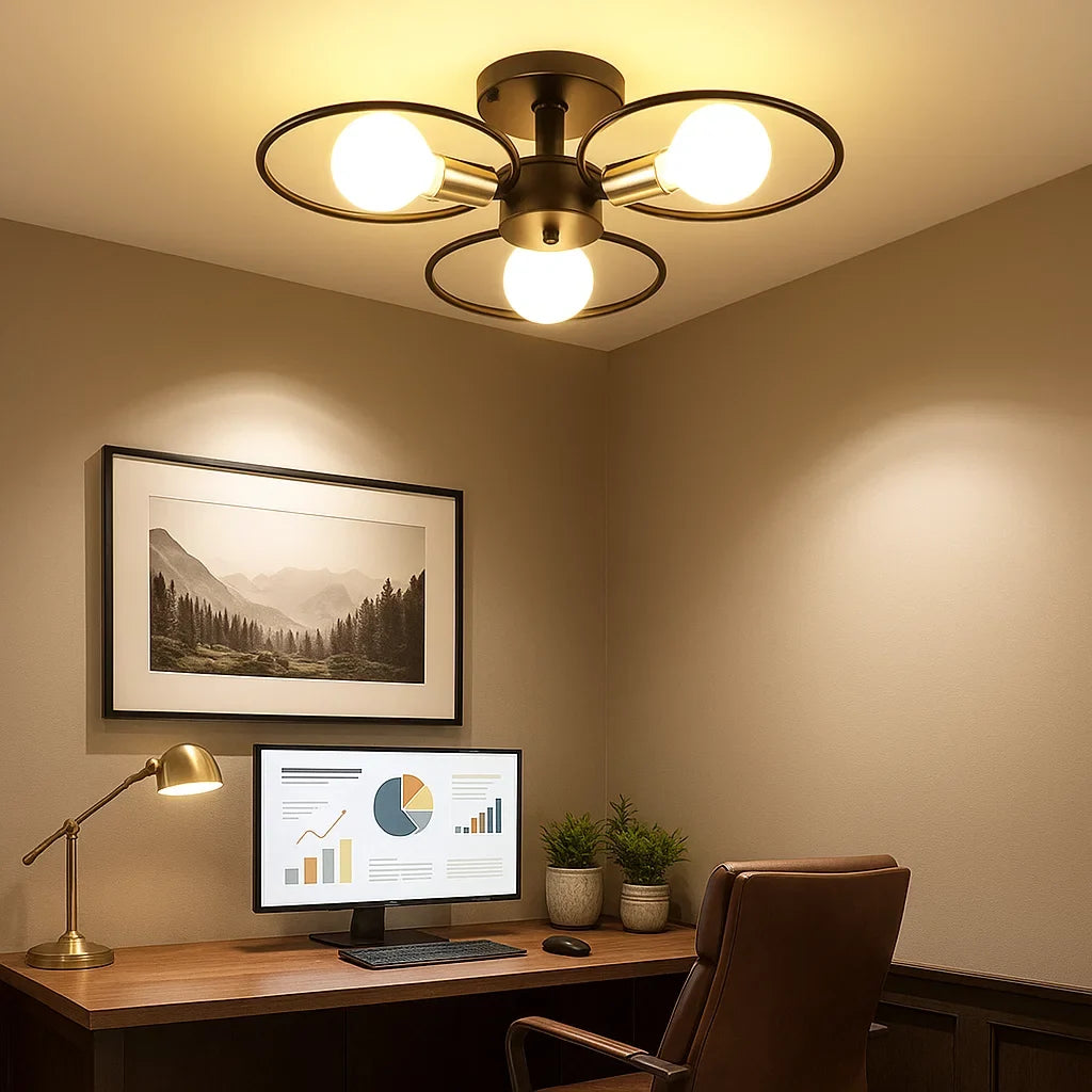 Lustre de Teto Minimalista Multi-Cabeças