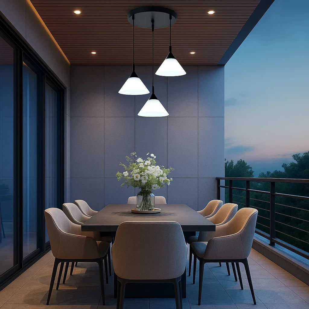 Lustre para Mesa de Jantar Três Abajures