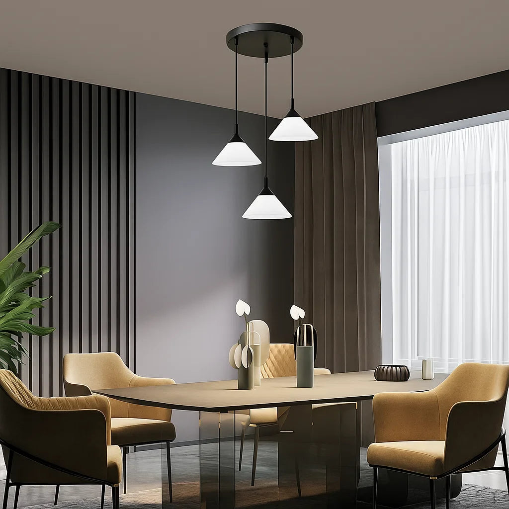 Lustre para Mesa de Jantar Três Abajures