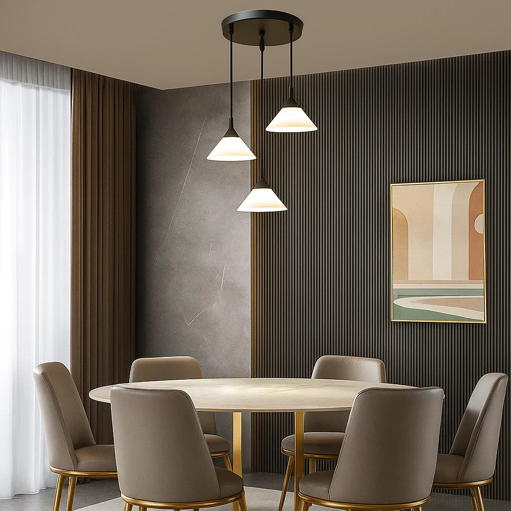 Lustre para Mesa de Jantar Três Abajures
