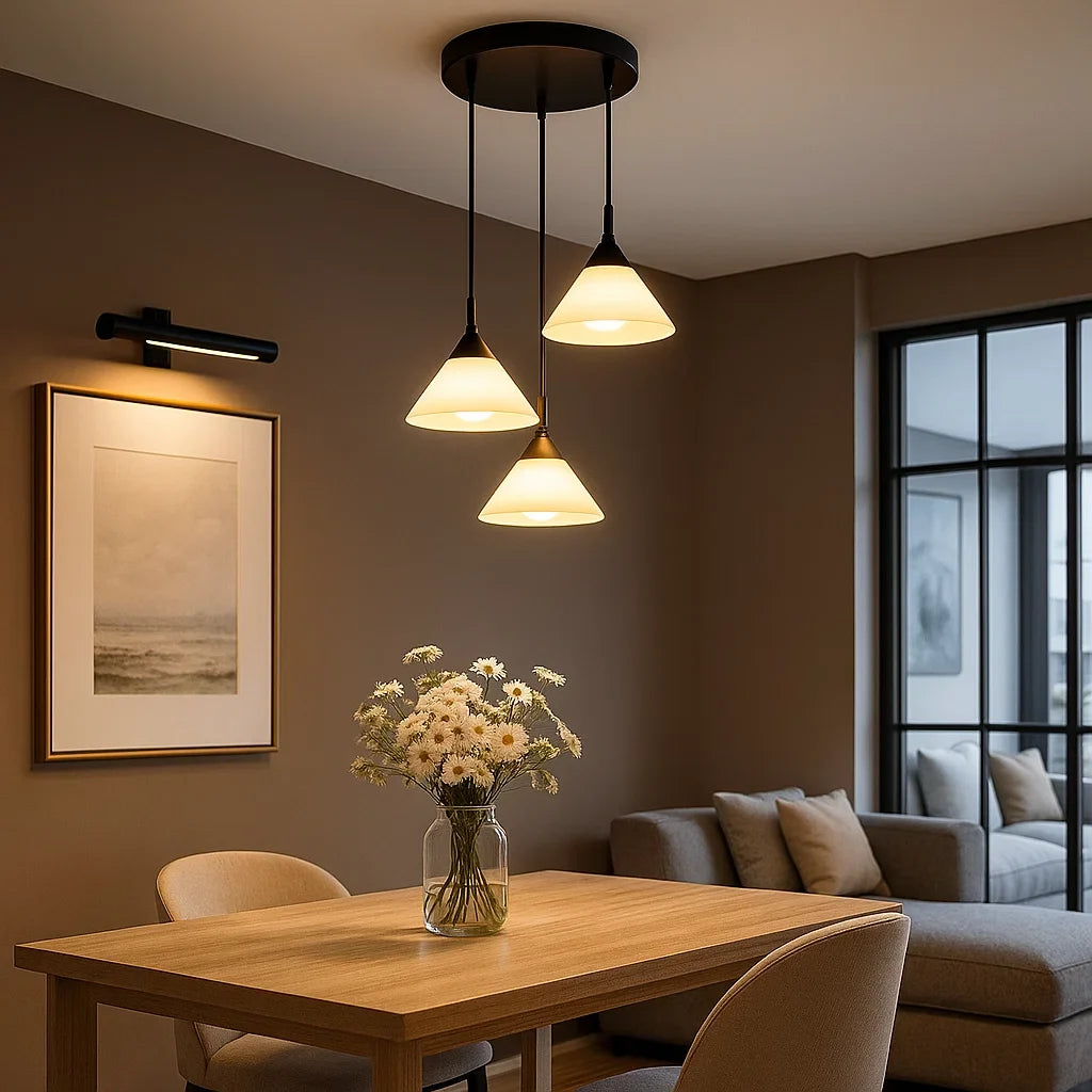 Lustre para Mesa de Jantar Três Abajures