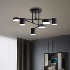 Lustre para Sala De Estar Multi-Cabeças Rotativo