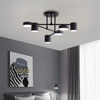 Lustre para Sala De Estar Multi-Cabeças Rotativo