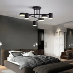 Lustre para Sala De Estar Multi-Cabeças Rotativo