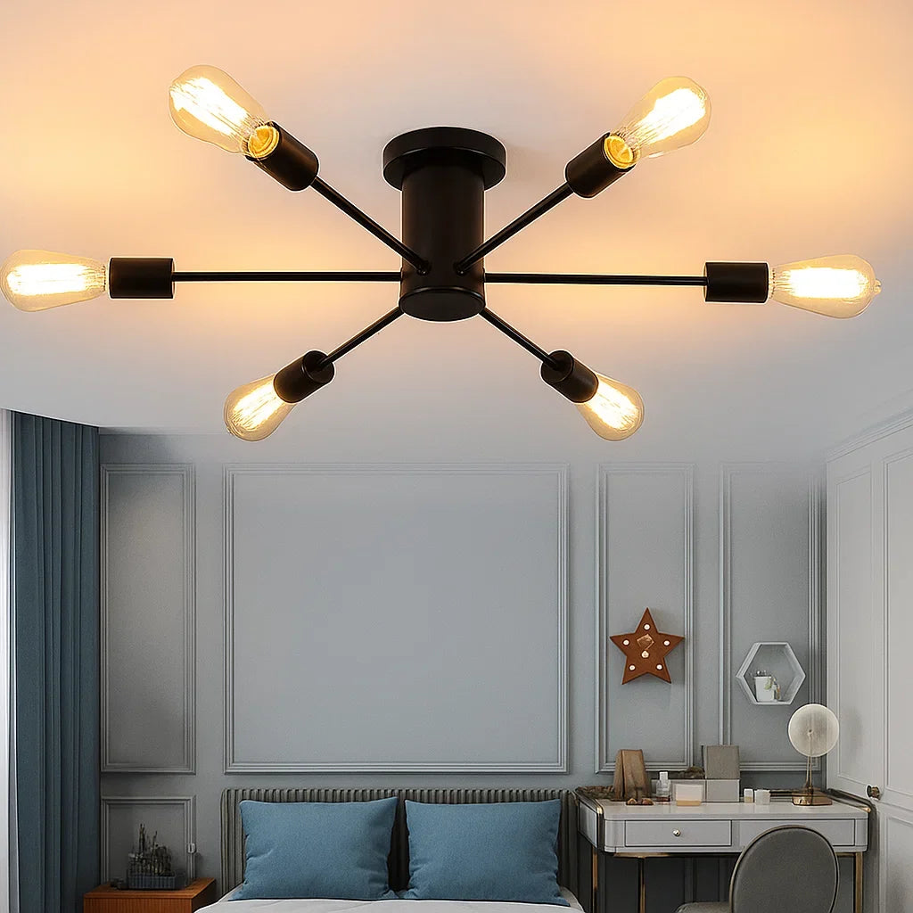 Lustre para Sala de Jantar e Quarto 6 Luzes