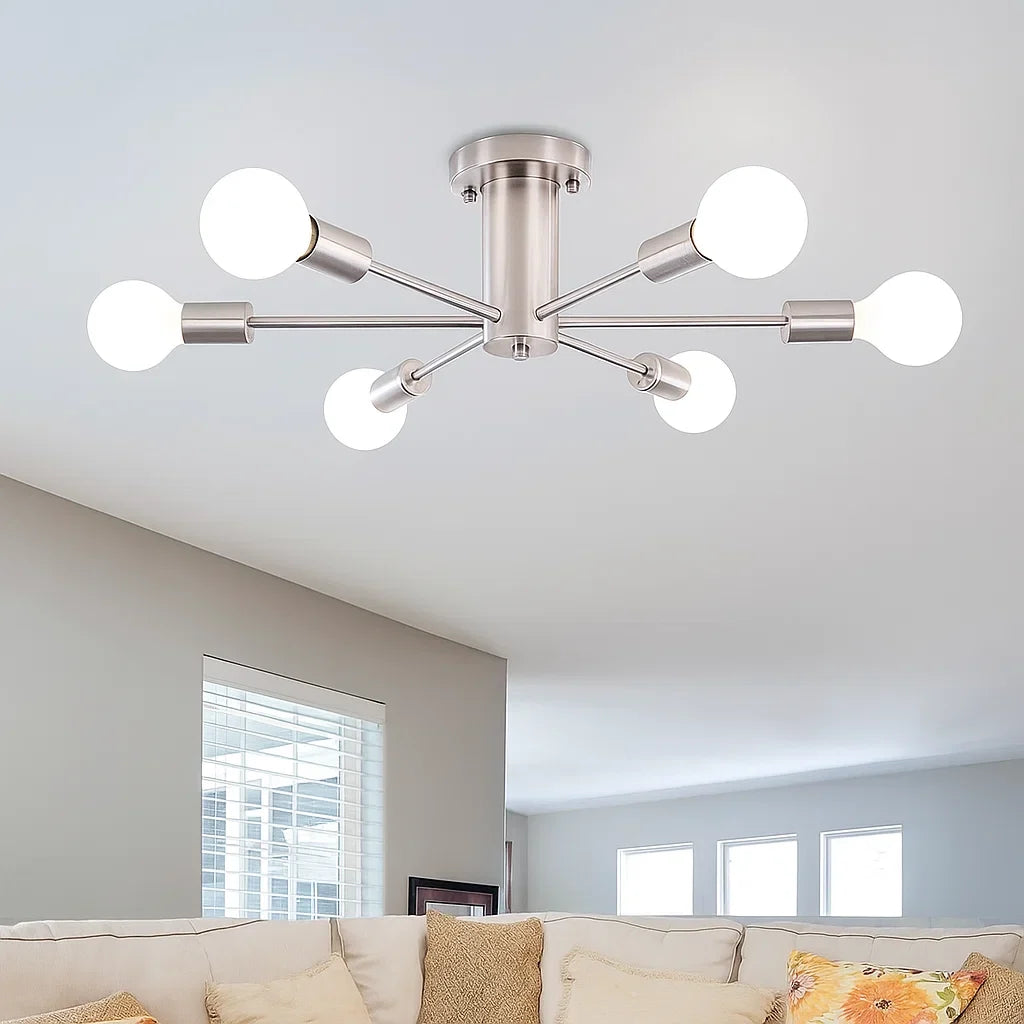Lustre para Sala de Jantar e Quarto 6 Luzes