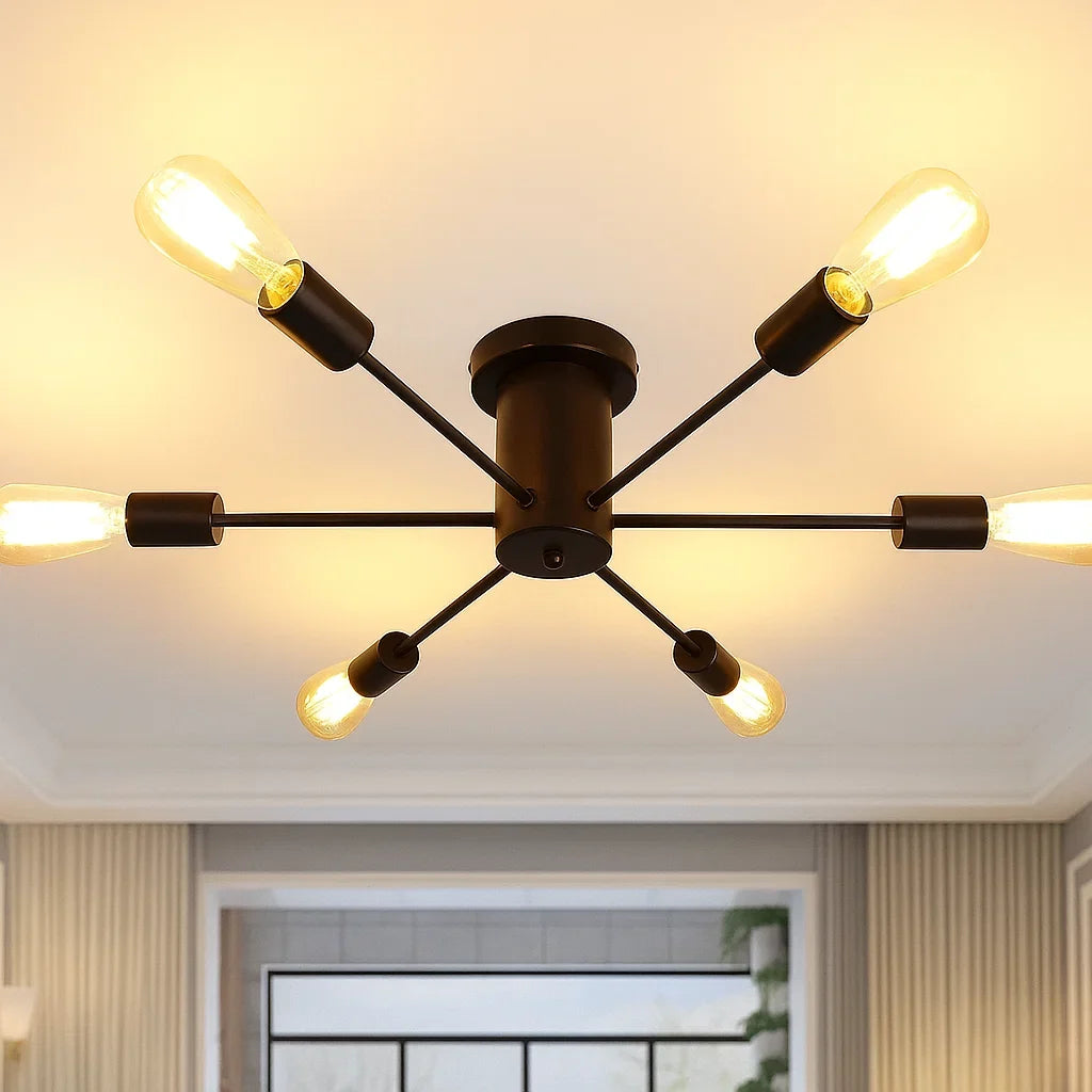 Lustre para Sala de Jantar e Quarto 6 Luzes