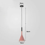 Luminária Pendente Cone Multicolor em Alumínio