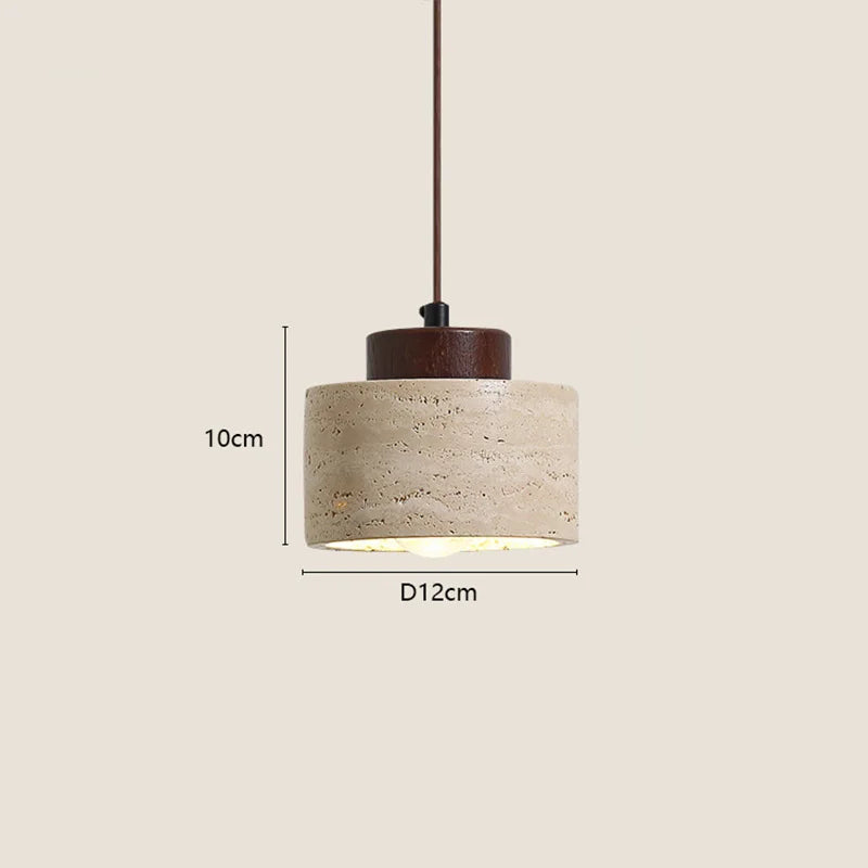 Pendente Wabi-Sabi em Pedra para Quarto