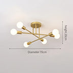 Lustre Industrial de Teto com 6 Braços para Sala