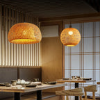 Luminária Pendente em Rattan Natural Estilo Artesanal