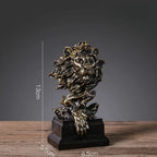 Leão Decorativo em Resina Estilo Nórdico para Sala – Brivar Decor