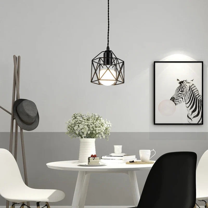 Luminária Pendente Minimalista Gaiola