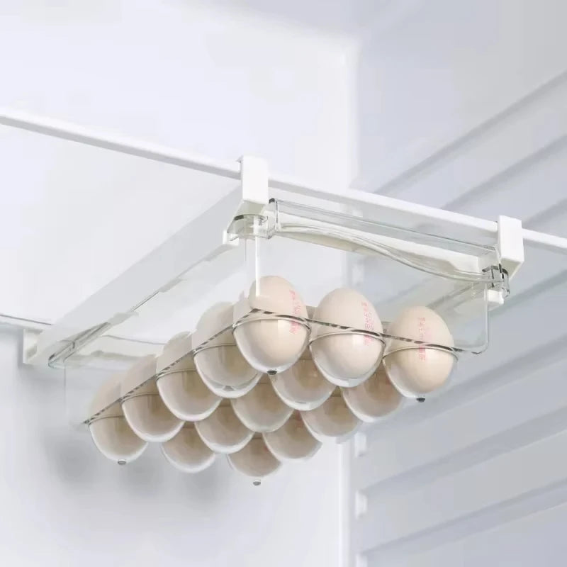 Organizador de Geladeira Deslizante para Frutas e Ovos