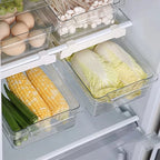 Organizador de Geladeira Deslizante para Frutas e Ovos
