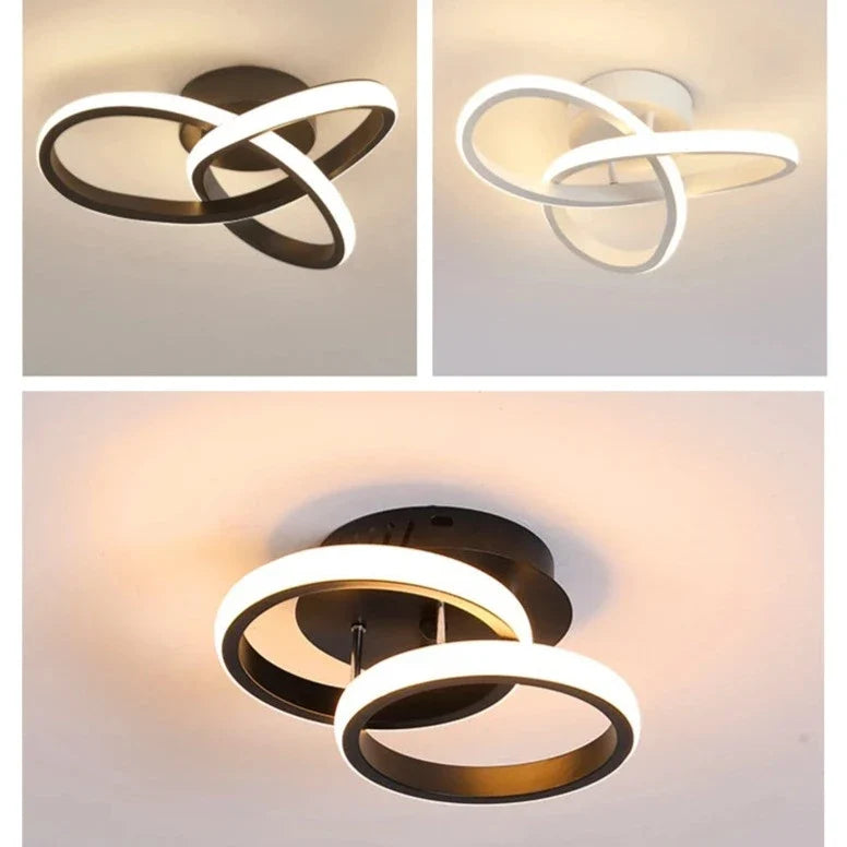 Luminária de Teto LED Contemporânea com 3 Tons de Luz