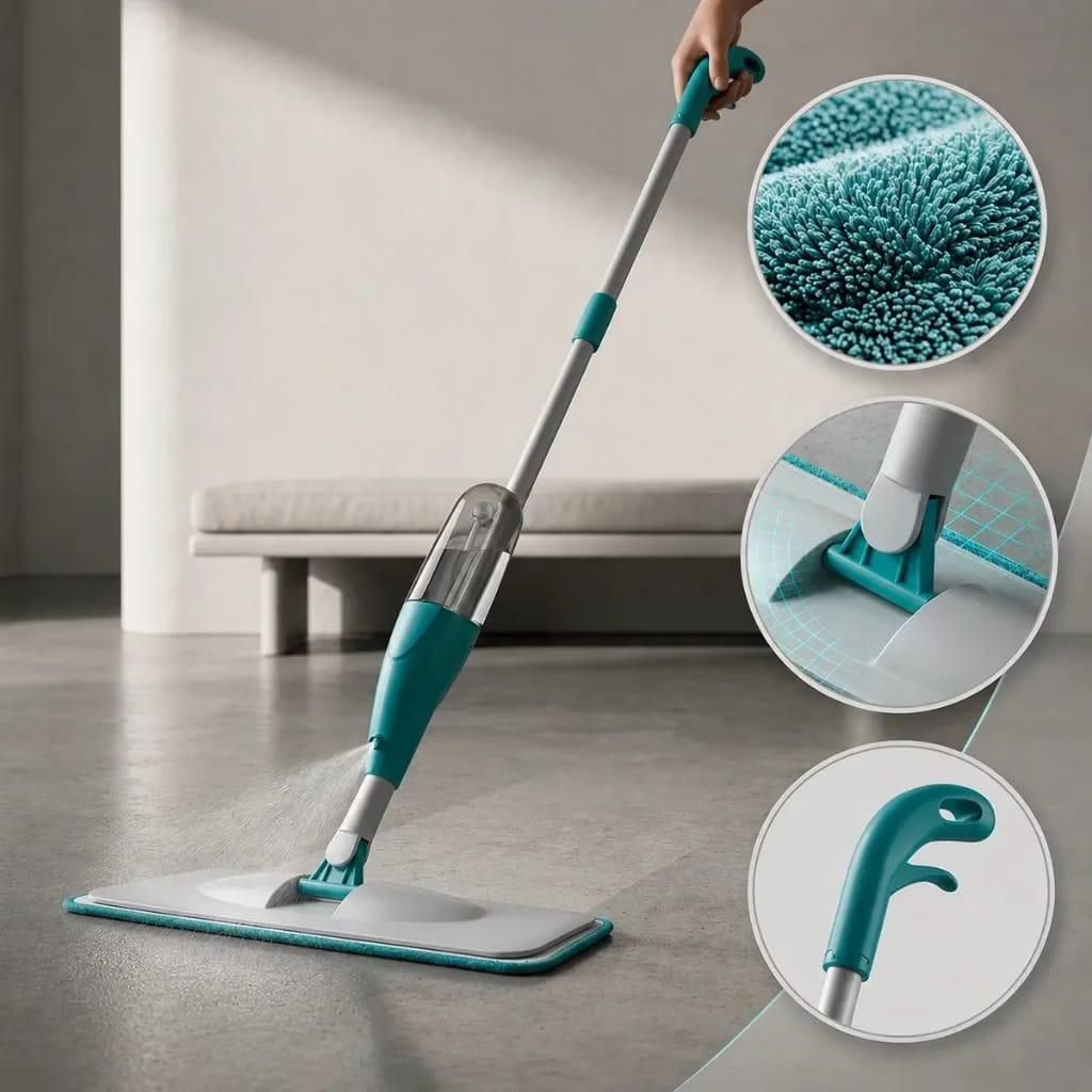 Mop Spray Mágico com Reservatório – Limpeza Rápida e Eficiente