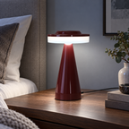 Abajur Cogumelo LED Portátil Recarregável USB em ambiente sofisticado à noite, imagem 1