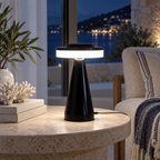 Abajur Cogumelo LED Portátil Recarregável USB em ambiente sofisticado à noite, imagem 5