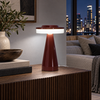 Abajur Cogumelo LED Portátil Recarregável USB em ambiente sofisticado à noite, imagem 4