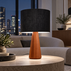 Abajur de Mesa Moderno com Cúpula em ambiente sofisticado à noite, imagem 6