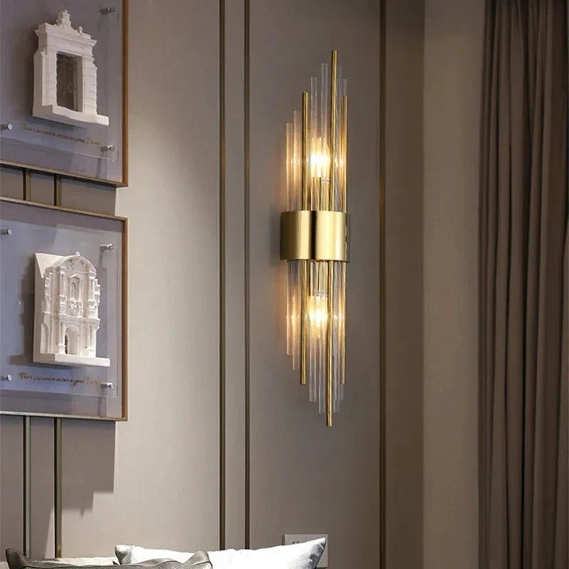 Arandela de Cristal Luxo Ouro – Brivar – foto 1