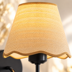 Arandela de Parede LED Sem Fio em Rattan