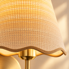 Arandela de Parede LED Sem Fio em Rattan