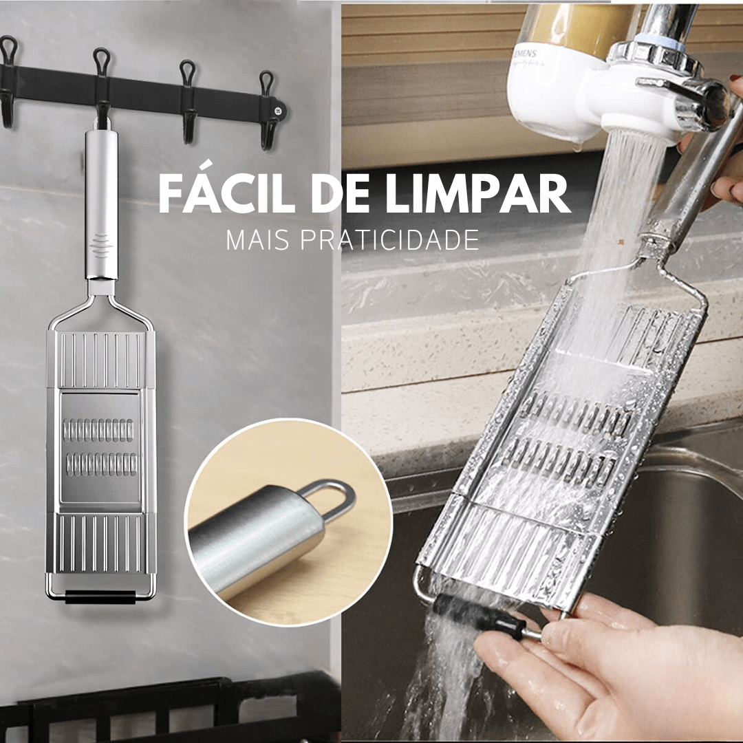 Ralador Multiuso Em Aço Inox com 4 Lâminas