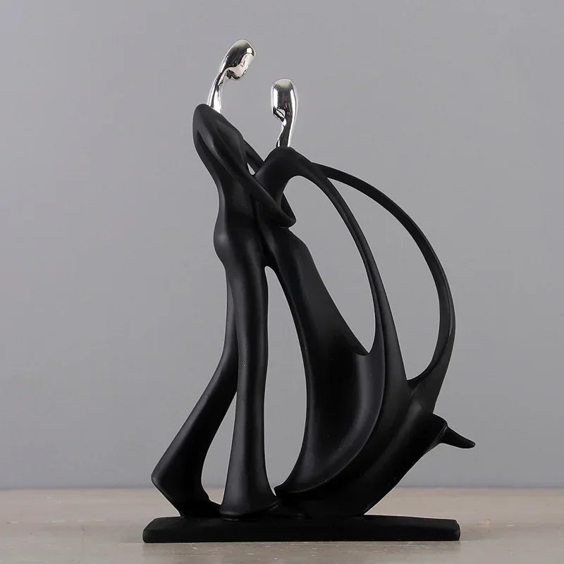 Escultura Casal Dançando em Resina Nórdica