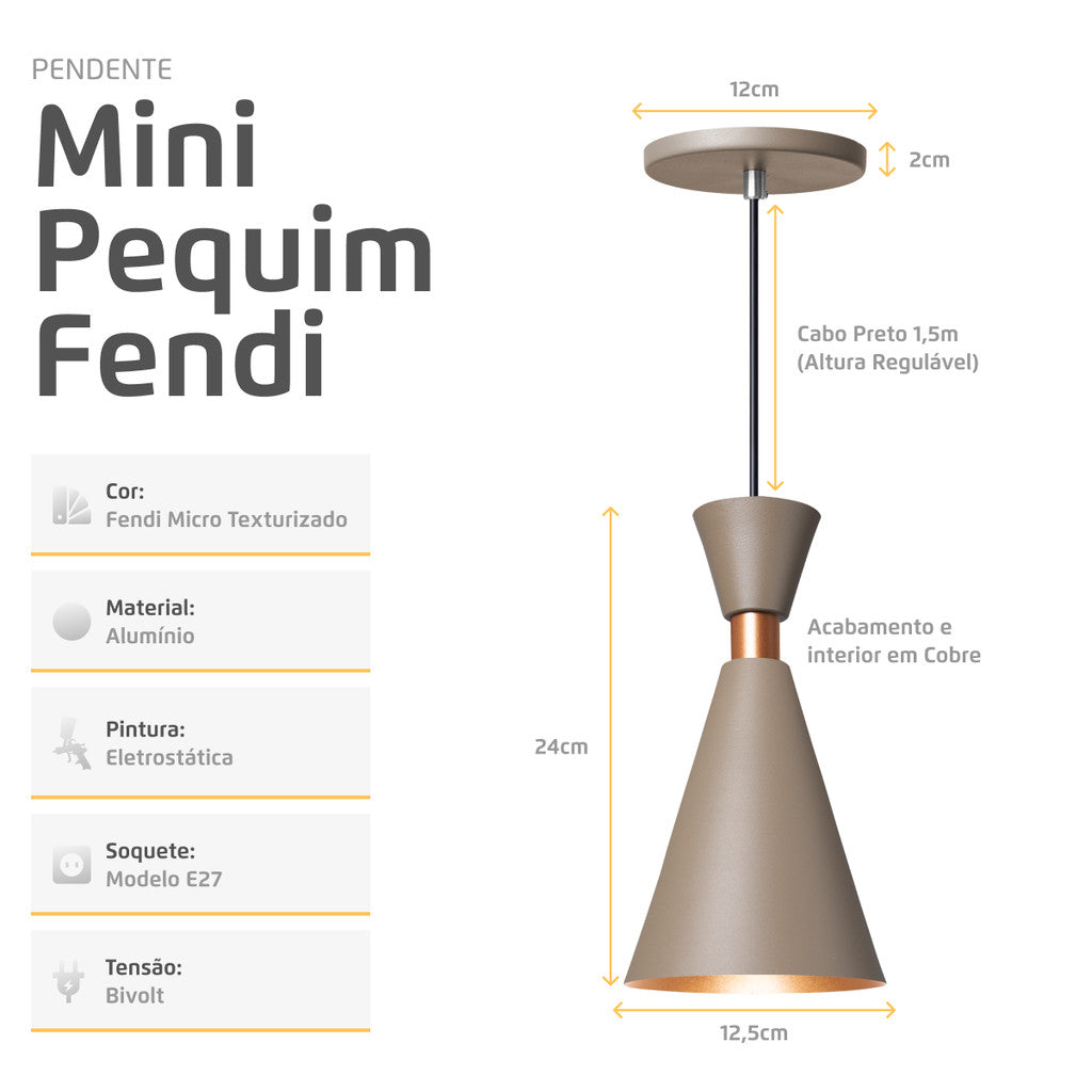 Kit 3 Pendentes Mini Pequim Fendi - imagem 3