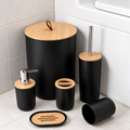 Kit para Banheiro e Lavabo com Bambu 6 Peças Preto – Brivar Casa e Decor – foto 05