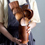 Kit Utensílios de Cozinha 7 Peças em Madeira Teca – Brivar – foto 14